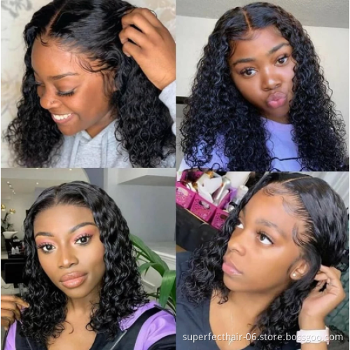 Cheap Wholesale Transparent HD Lace Human Hair Wig With Curly Wave Brazilian Virgin Hair For Black Women Lace Front Wig